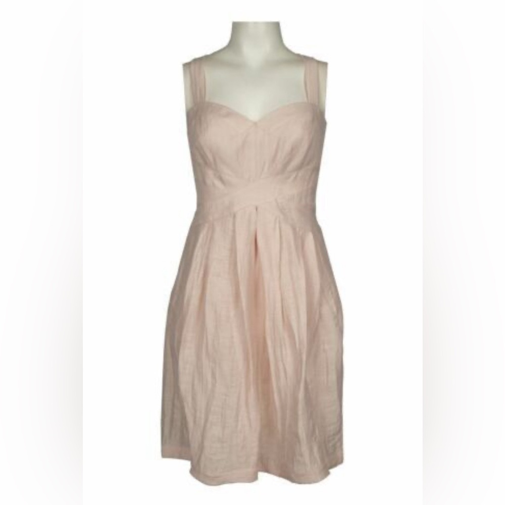 Suzi Chin Sweetheart Linen Fit and Flare Sundress